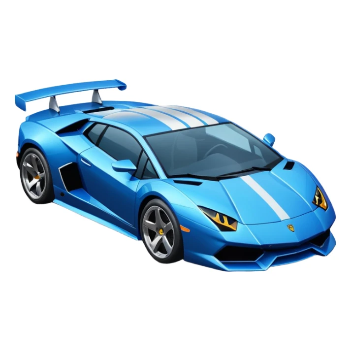 Blue Lamborghini sports car sticker