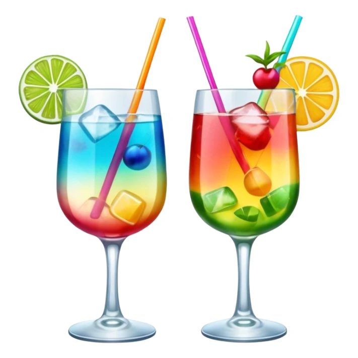 Change this cocktail to emoji style, make cheers action sticker