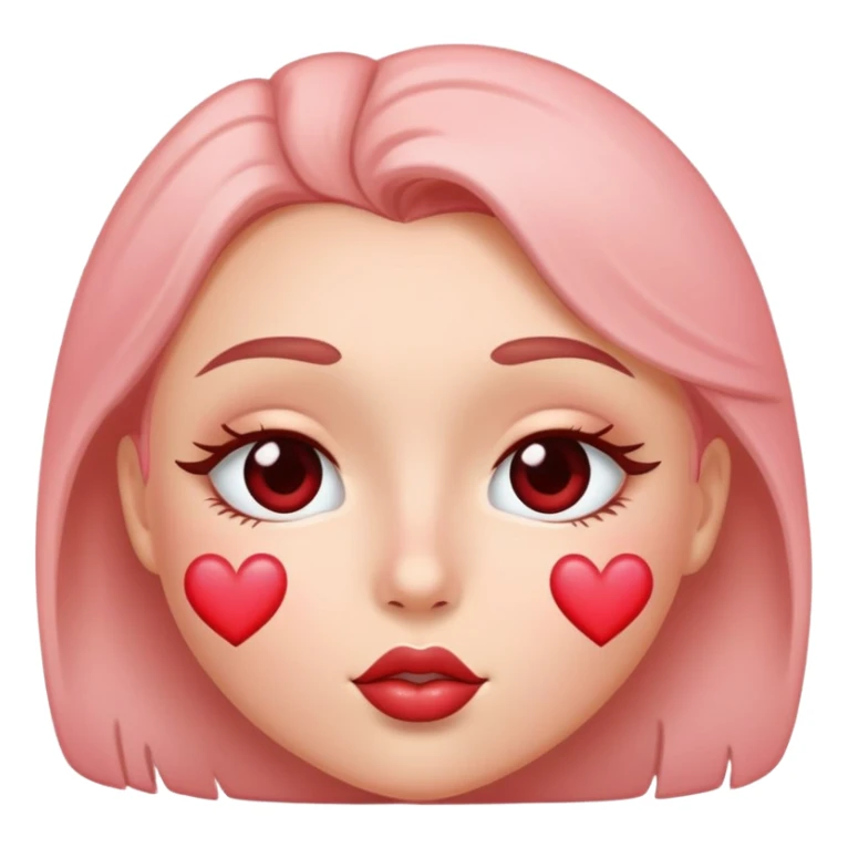 face with heart eyes and kiss mark on cheek sticker