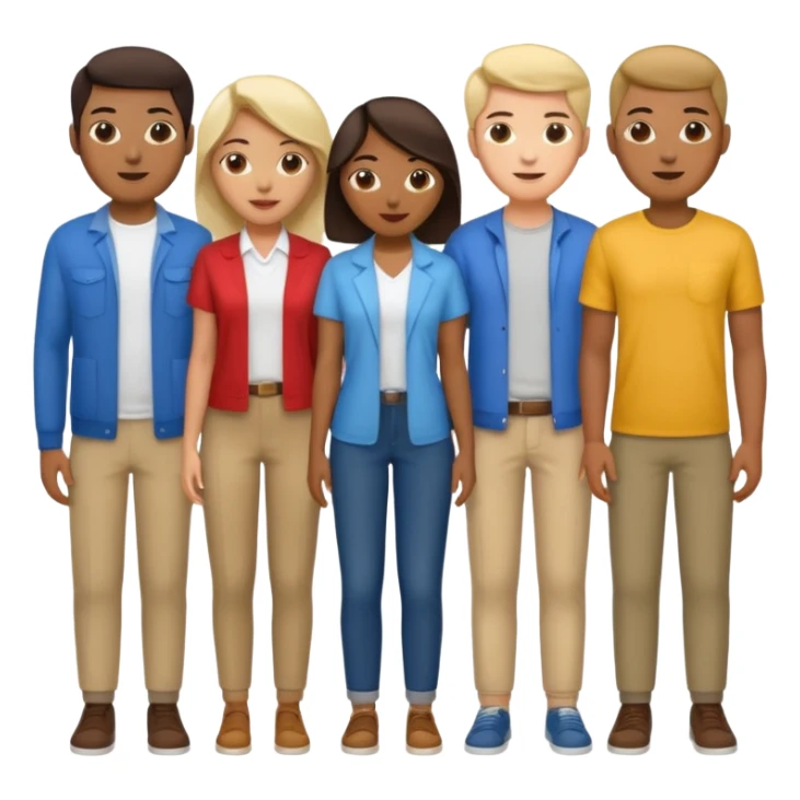 Software Engineering team (multi sex and ethnicity, relaxed, not dressed the same) sticker