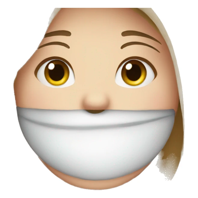 happy covering mouth love sticker