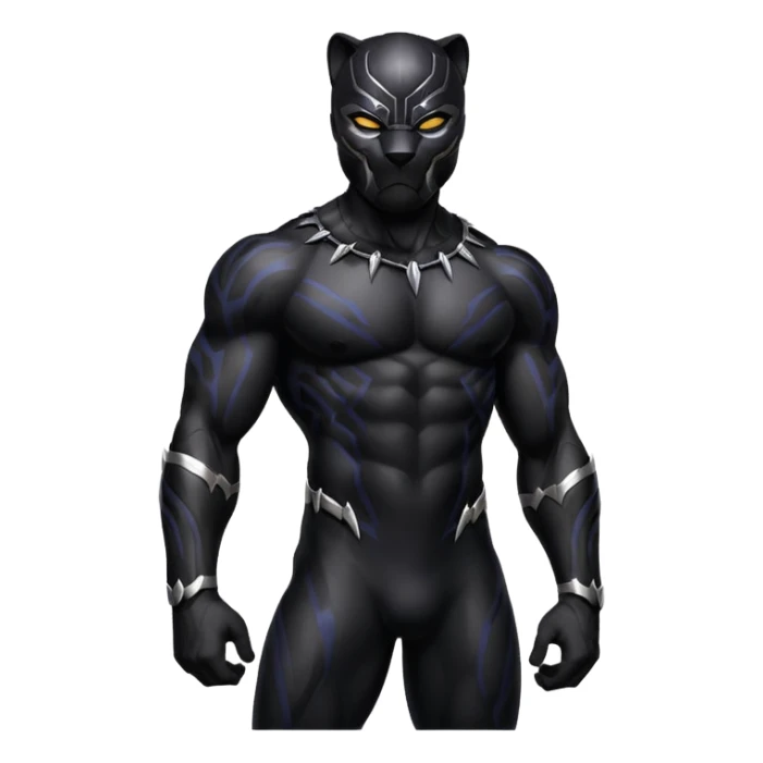 Black panther animal emoji with dark spots sticker