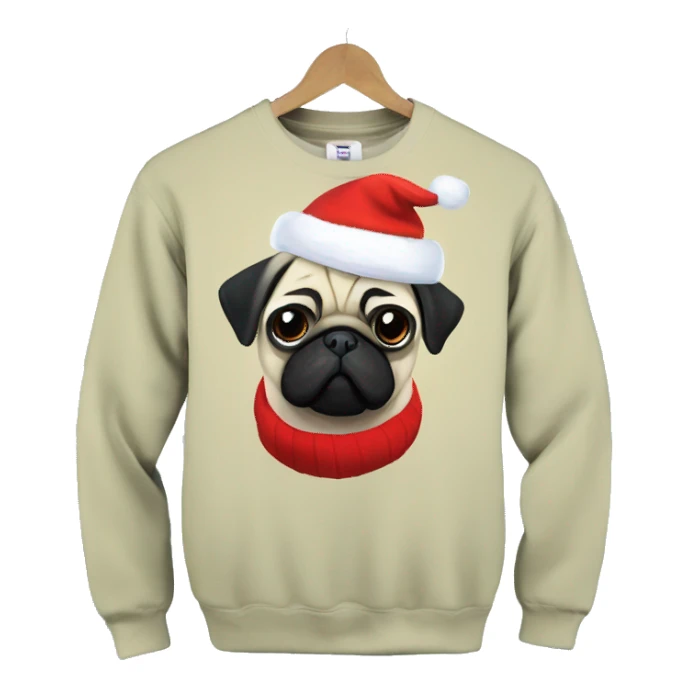 Pug christmas anime fortnite sweater sticker