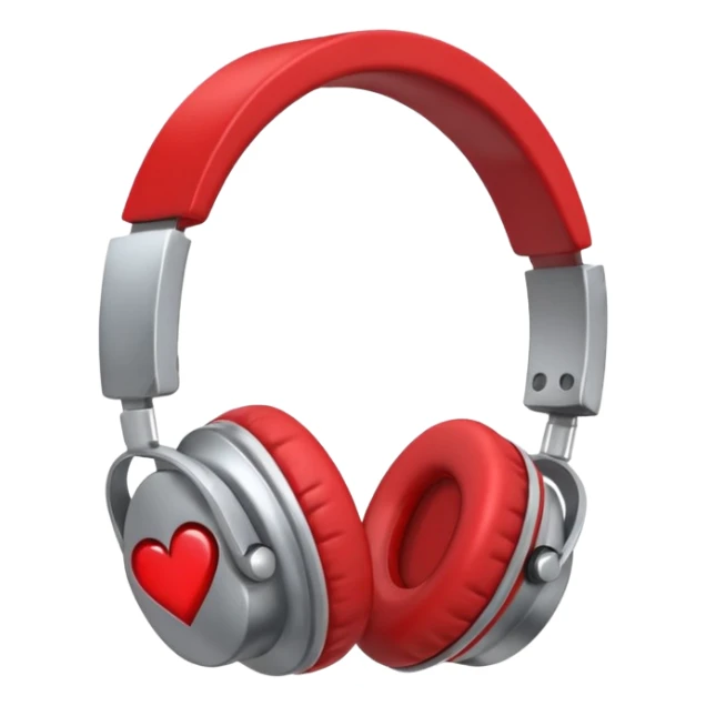 Headphones with sad face  with heart broken sticker
