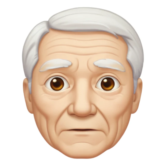 elderly man white hair  sticker