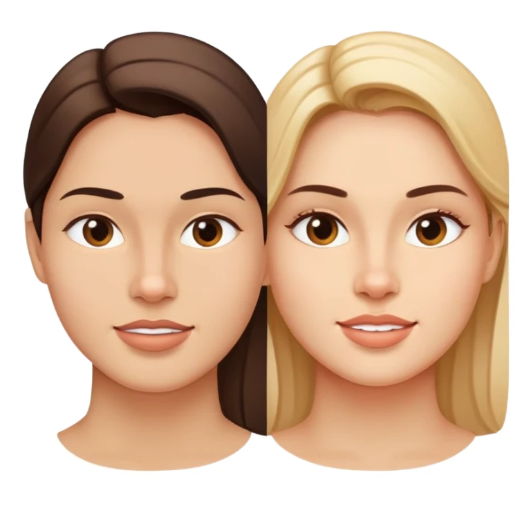 Before and after mewing comparison, face profile showing improved jawline and facial structure sticker