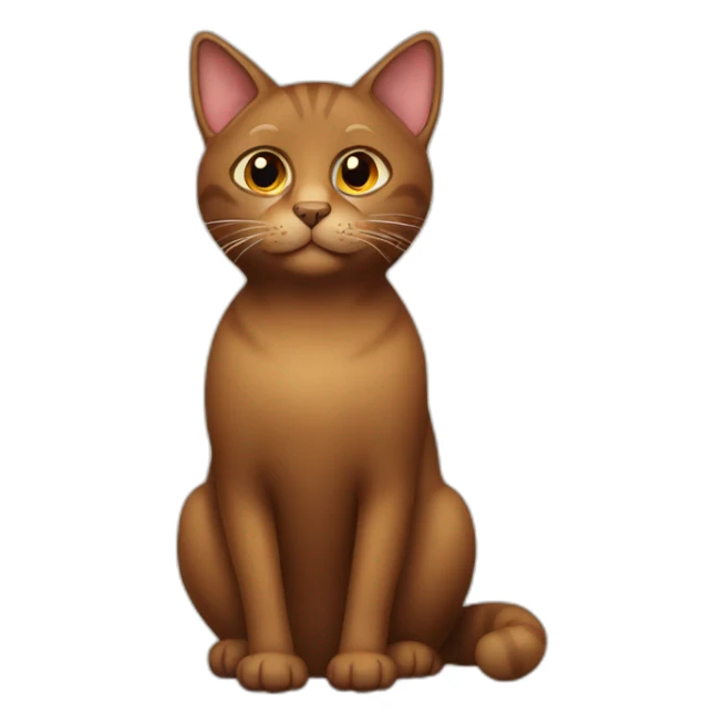 brown cat sticker