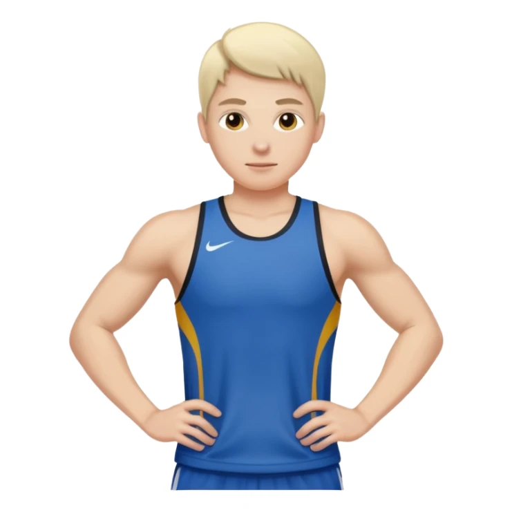 persona de pie con ropa de deporte sticker