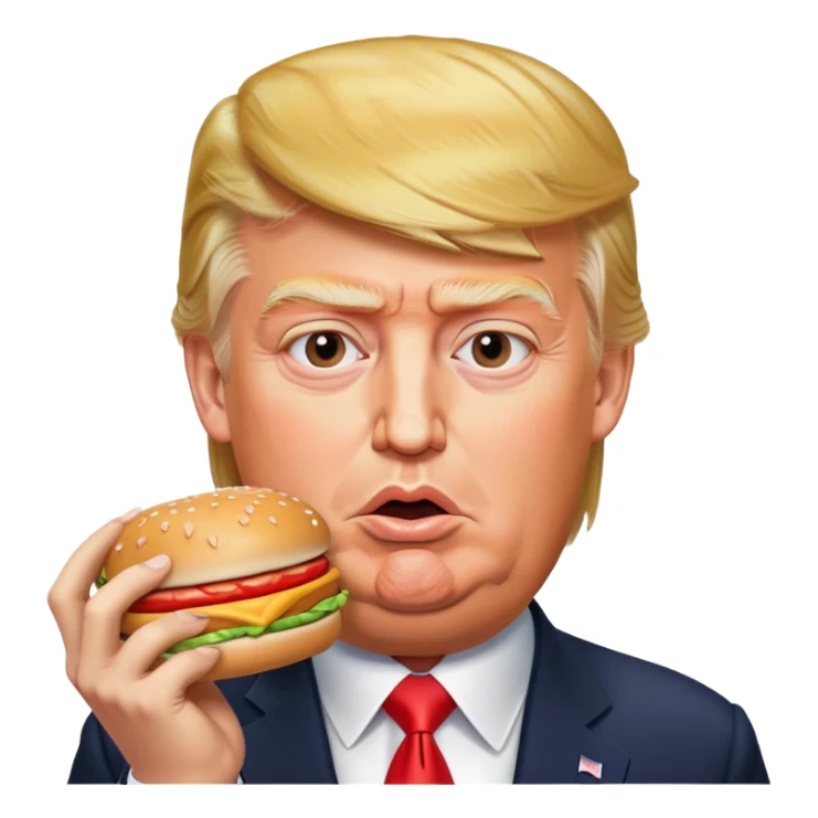 Donald Trump eating a Big Mac  sticker