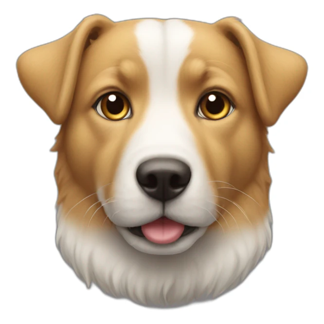 un chien sur un chat  sticker