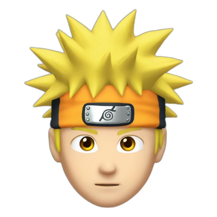 Naruto yellow spiky hair sticker