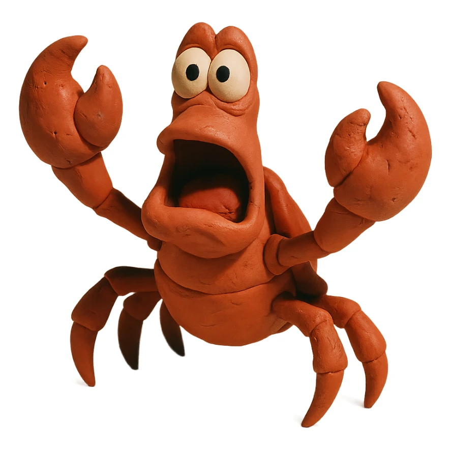 Sebastian the crab from The Little Mermaid sticker