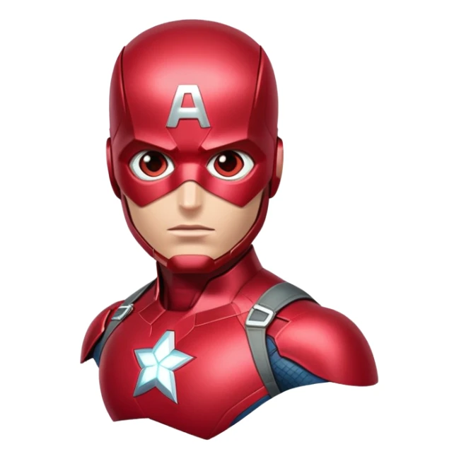 vision marvel body with red face from captain america: civil war sticker