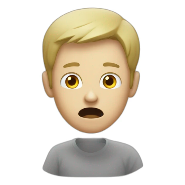 White guy scared of visible olives sticker