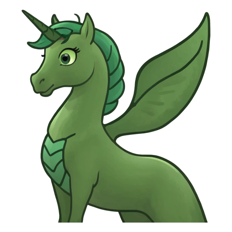 mermaid-tail on pegasus in teal-aqua-purpler sticker