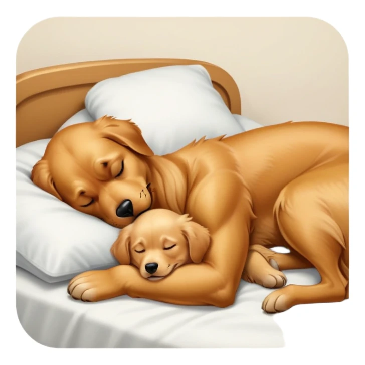 Spider-Man sleeping with Golden Retriever sticker