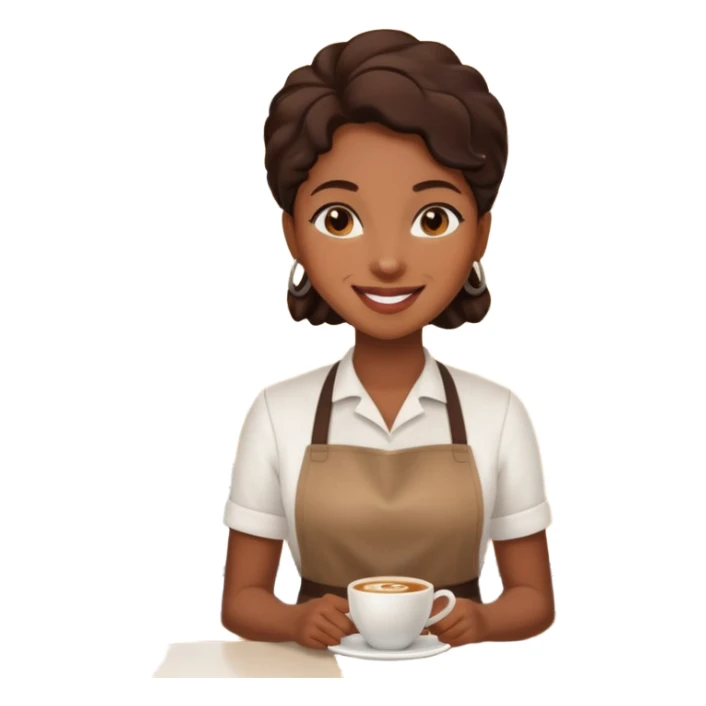 black woman Café Barista sticker