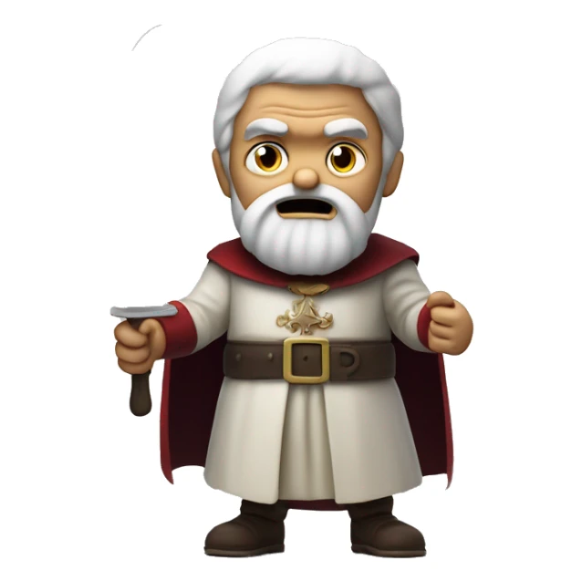 The Saint Nicolas angry with a fake knife sticker