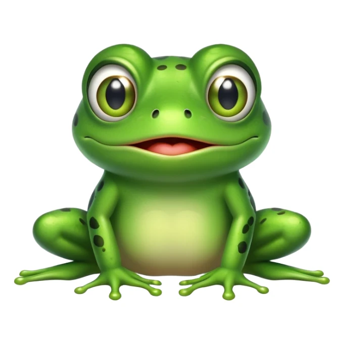 frog pretending to be scary but looking adorable instead sticker