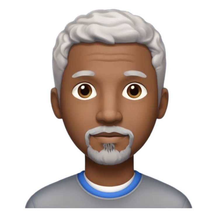 A cool debinaire black man with a very short wavy gray haired crew cut and a very short trimmed goatee beard saying goodnight. sticker