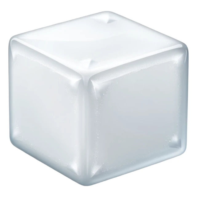 plain white cube of sugar sticker