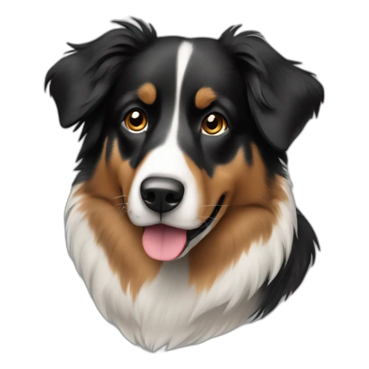 Black and tan Australian Shepard no white sticker