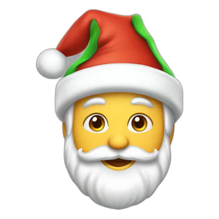 cheerful Santa Claus with a green hat  sticker