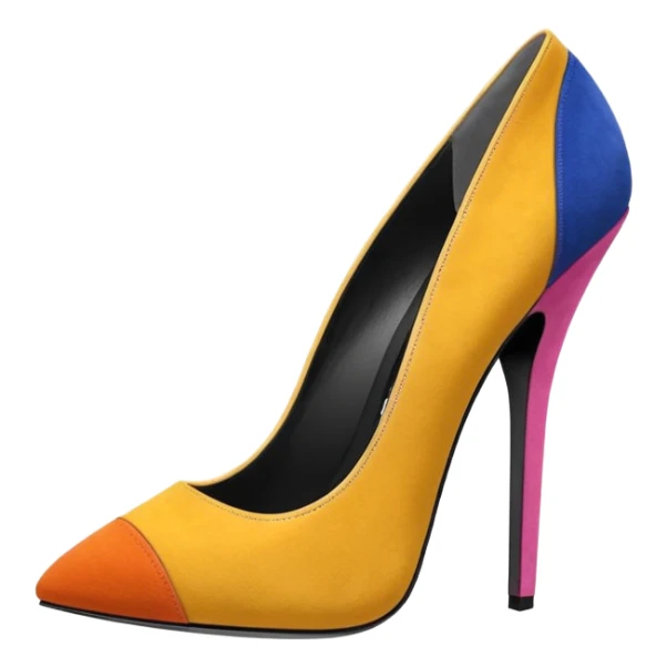Alexander wang 10 inch high heel stilettos, in a colorful suede  sticker