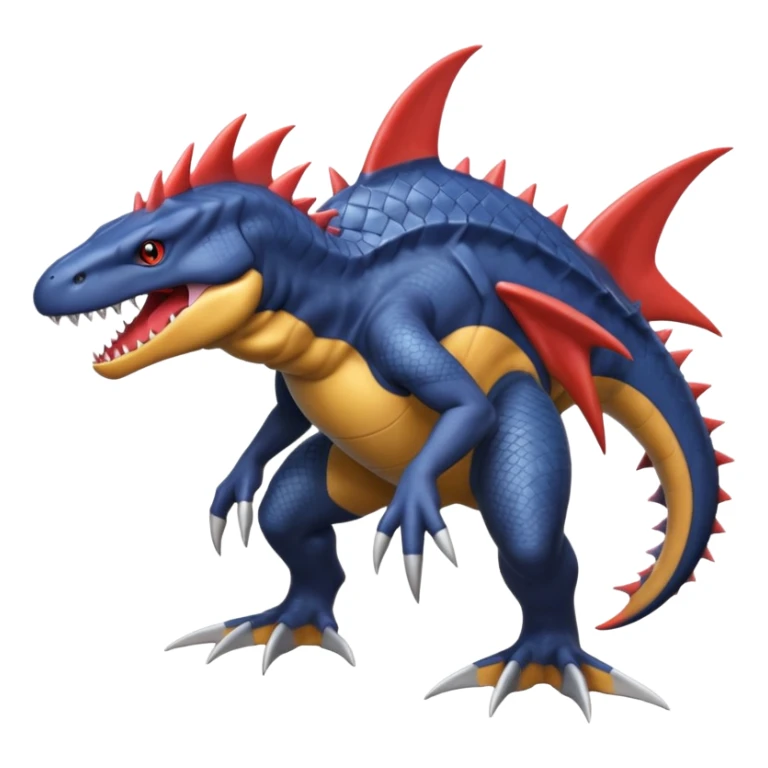 Hyperrealistic Garchomp-Gible-Gabite-fusion (full body) sticker