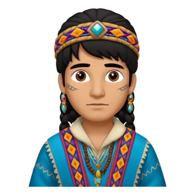andean man with andean details sticker