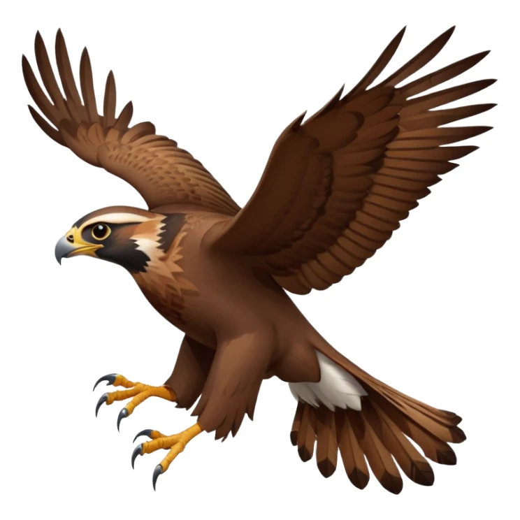 dynamic falcon in mid-flight evoking Puy du Fou theme park sticker