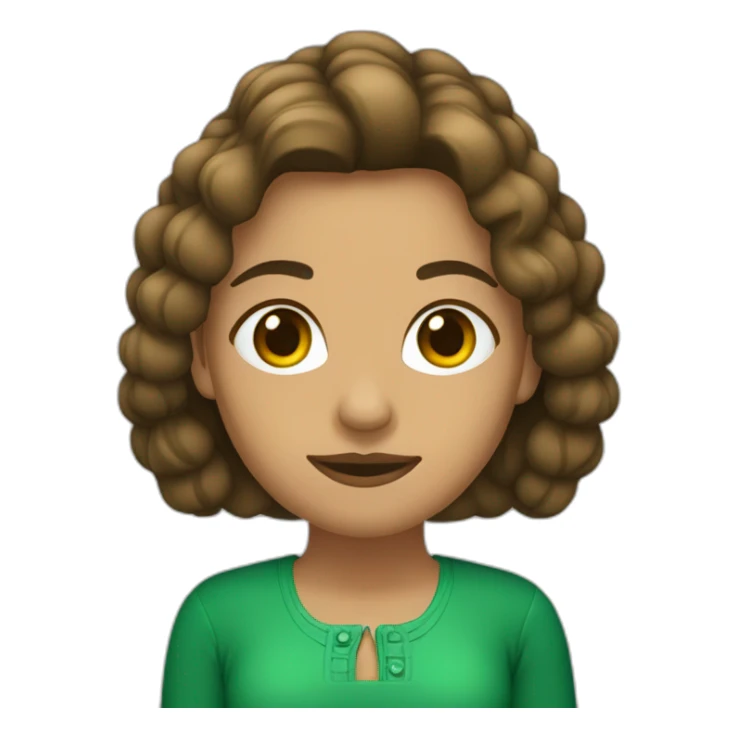 Mujer de 28 años con pelo castaño y ojos verdes sticker