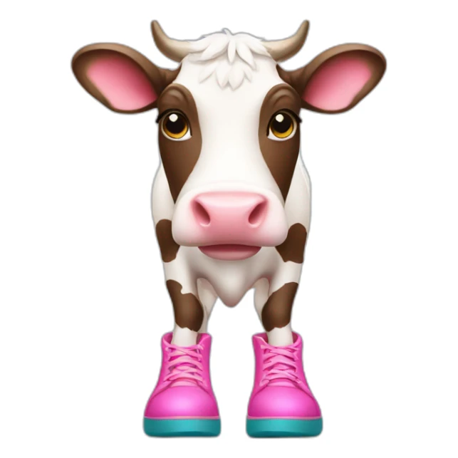 cow with Pink Shoes sticker