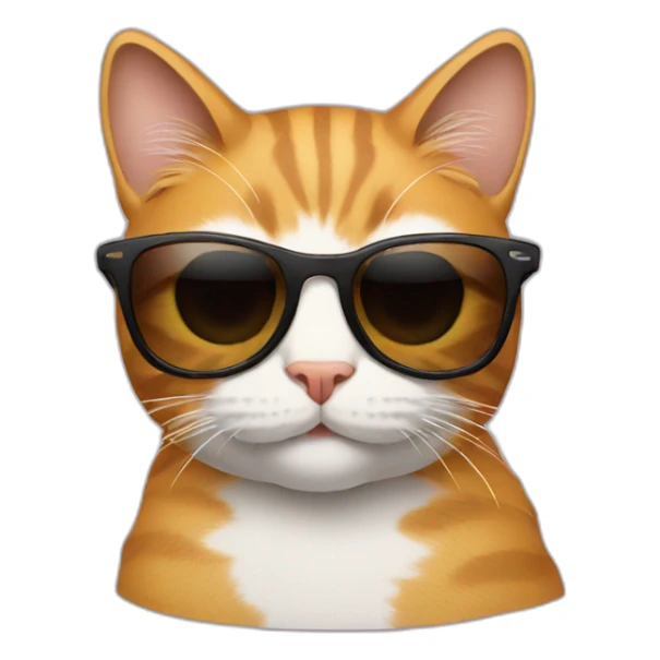 Cat with sunglasses sticker
