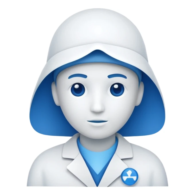 generate a flat image icon for AI Health Expert sticker