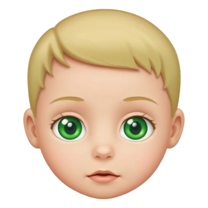 green eye baby sticker