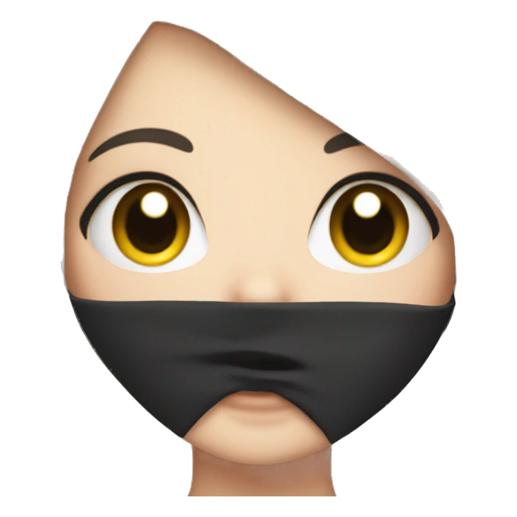 White Girl with noise piercing and black hair sticker