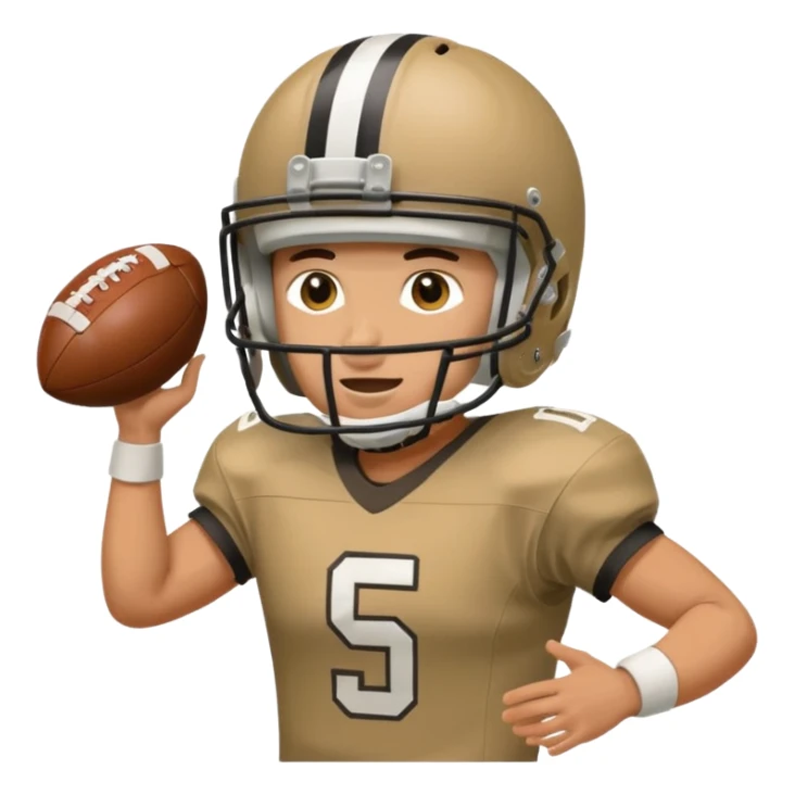 A person playing football on the field sticker