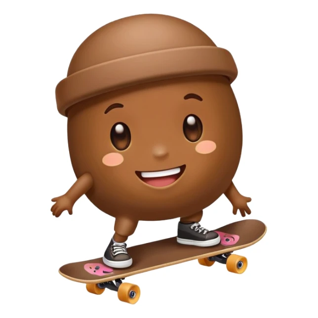  kawaii Poop skateboarding  sticker