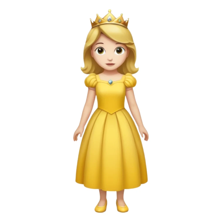 Princess daisy yelllow dress standing sticker