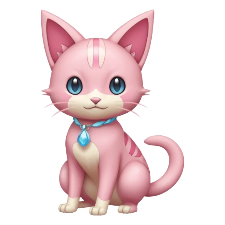 Amaura-Skitty-Pokémon (full body) sticker