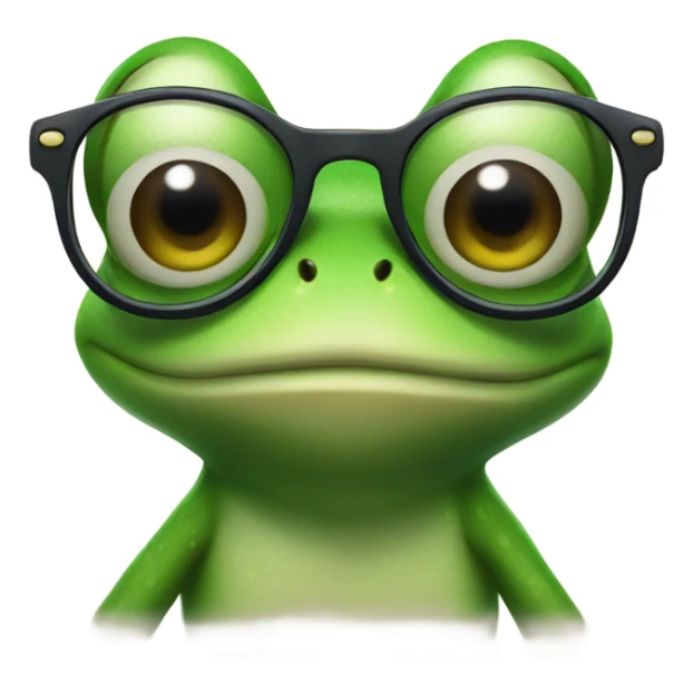 Frog with glasses  sticker