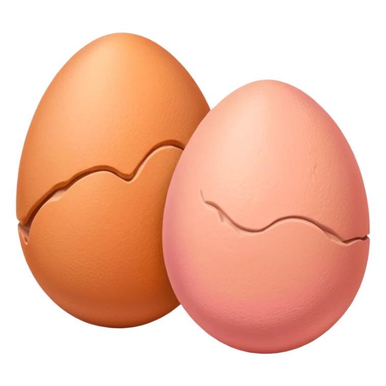 two skin tone peachy beige-pink egg shaped balls/spheres, both same size and same color, add a bumpy, loose, wrinkly skin texture with folds to both.  sticker