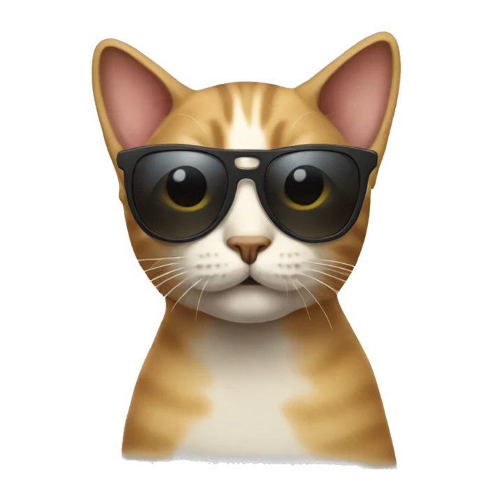 Cat with sunglasses sticker