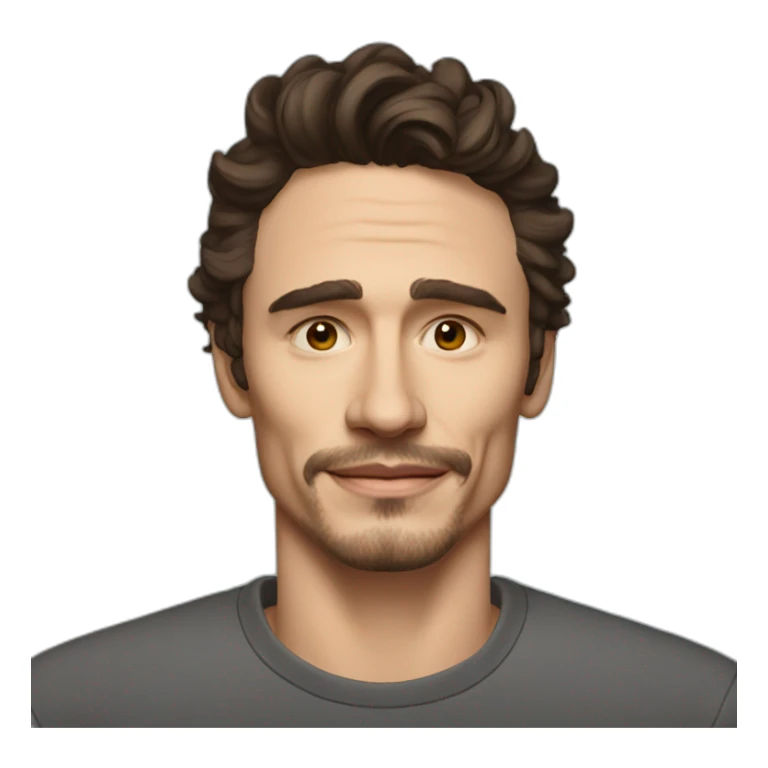 james franco without facial hair sticker