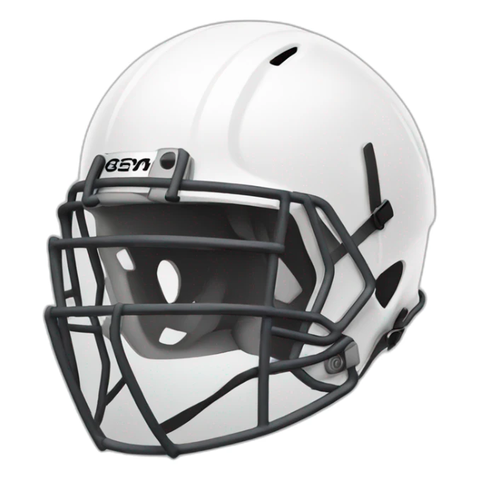 white football helmet sticker