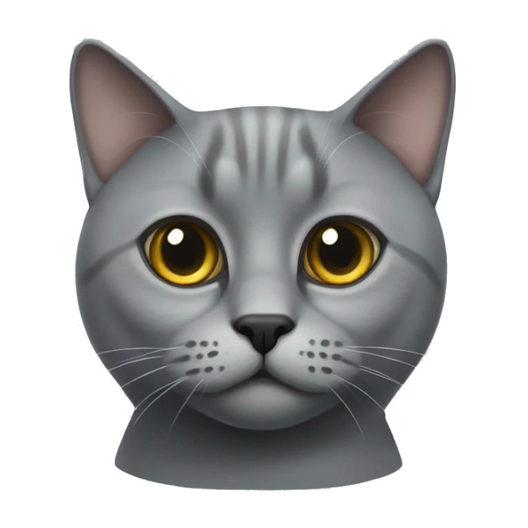 Grey British cat, with round eyes sticker