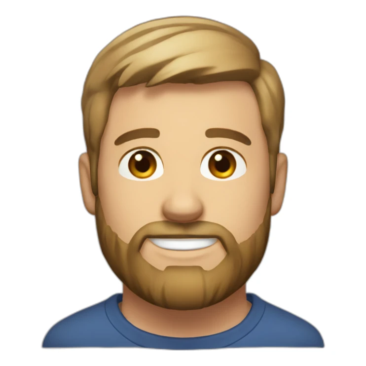 white-male-short-light-brown-haircut-short-beard-headshot sticker