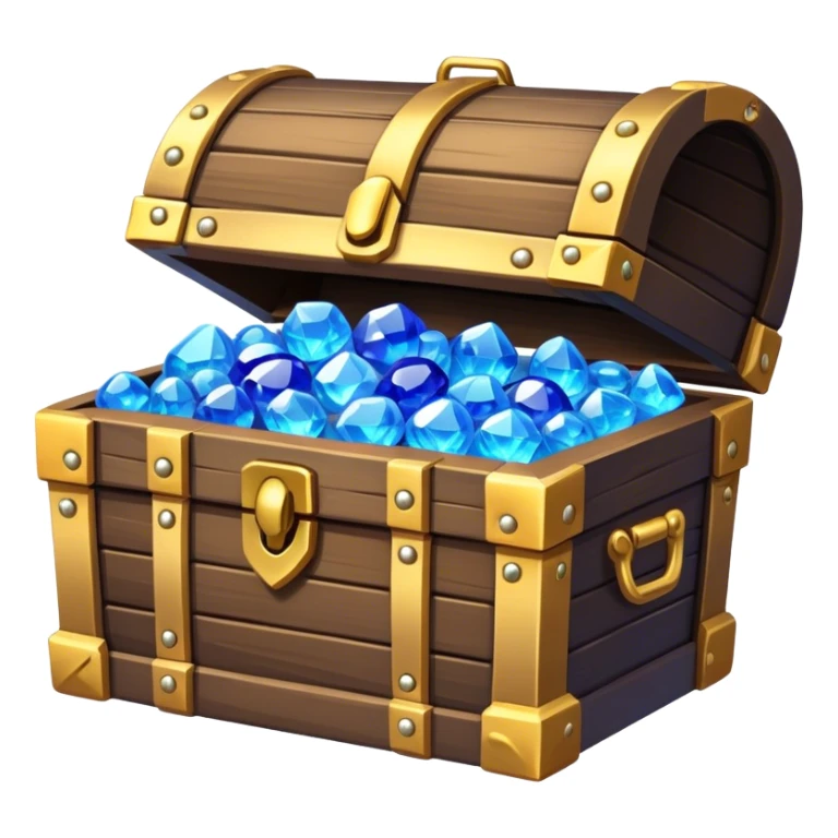 generate a bumchh of blue gems like a treasure che sticker