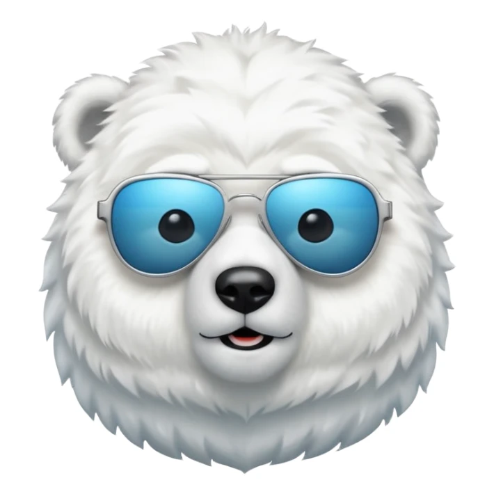 baby Polar bear with sun glassé sticker